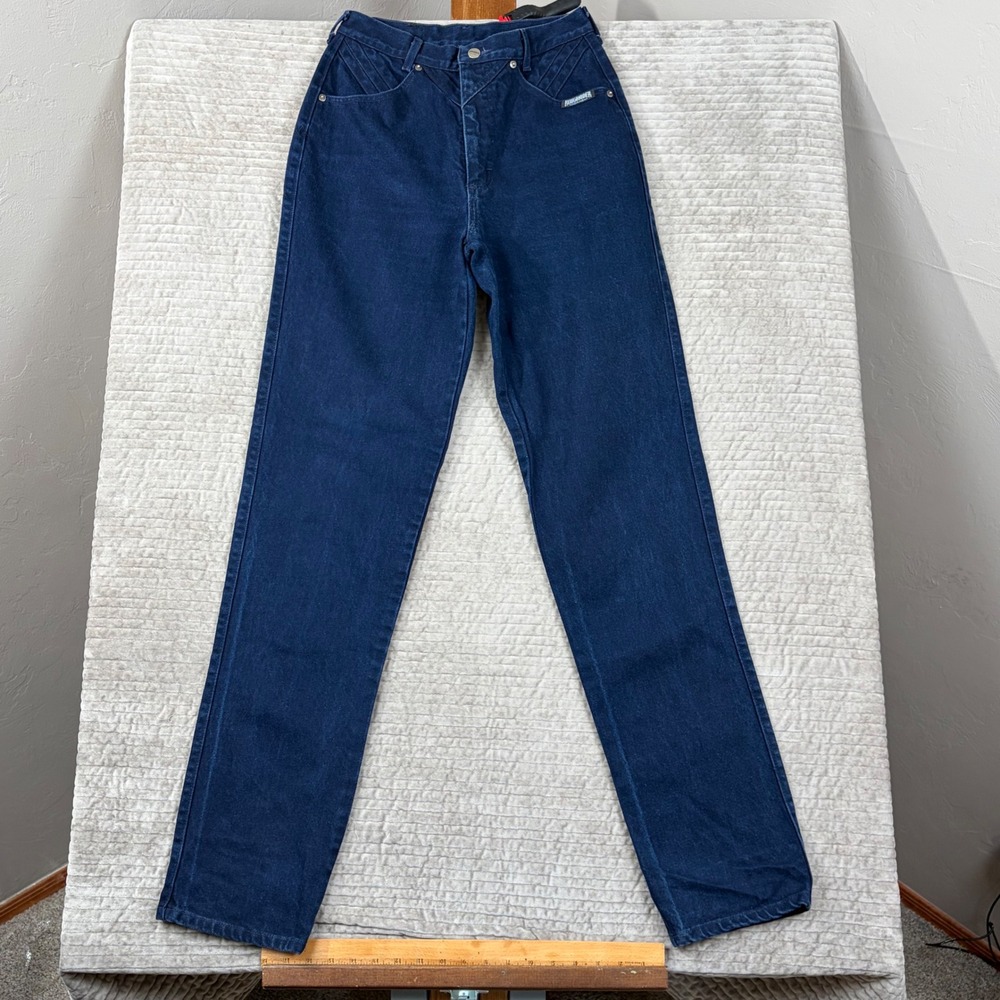 Roughrider by Circle T Vintage Western High Waisted Jeans Indigo Blue 11/12 36L